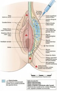 Schéma d'un vagin durant la mastectomie