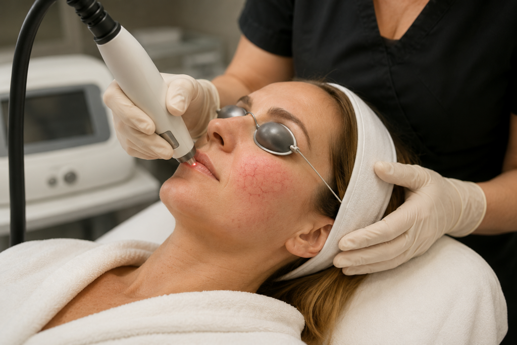 Atelier laser vasculaire veines et angiomes rubis au cabinet du Dr Gianfermi à Paris